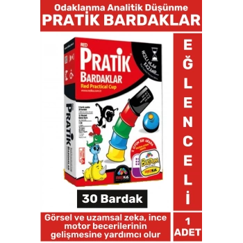 Eğitici Görsel Algı Uzamsal Zeka Gelişimi Analitik Düşünme Odaklanma Eğlenceli PRATİK BARDAKLAR