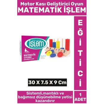 Premium Matematik Öğrenim Mantıklı Düşünme Motor Kasları Geliştirici Eğlenceli MATEMATİK İŞLEM OYUNU