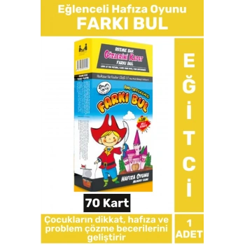 Premium Eğitici Dikkat Hafıza Problem Çözme Beceri Geliştirici Eğlenceli Çocuk Oyun FARKI BUL