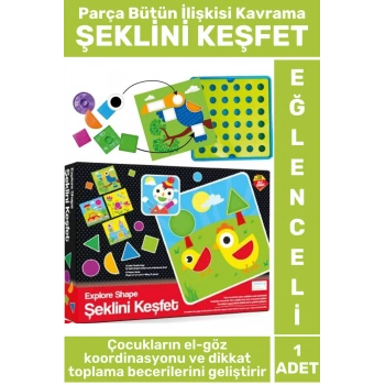 Premium Eğlenceli El Göz Koordinasyon Parça Bütün İlişkisi Kavrama Çocuk Eğitici Oyun ŞEKLİNİ KEŞFET