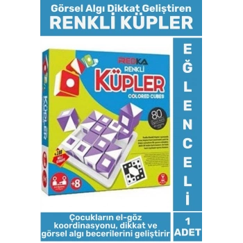 Premium Eğlenceli El Göz Koordinasyon Parça Bütün İlişkisi Dikkat Çocuk Eğitici Oyun RENKLİ KÜPLER