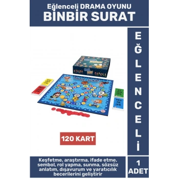 Premium Eğitici Drama Rol Yapma Yaratıcılık İfade Etme Beceri Eğlenceli Drama Oyunu BİNBİR SURAT