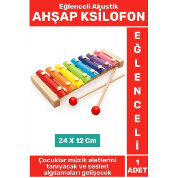 Premium Eğlenceli Eğitici Müzik Aletleri Ses Algısı Tanıma Tın Ton Ayarlı Çocuk Oyun AHŞAP KSİLOFON