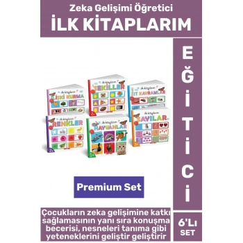 Eğlenceli Görsel Algı Konuşma Becerisi Nesneleri Tanıma Zeka Gelişim Eğitici 6Lı SET İLK KİTAPLARIM