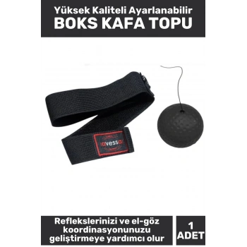 Premium Kaliteli El Göz Koordinasyon Refleks Geliştirici Ayarlanabilir İpli BOKS ANTRENMAN KAFA TOPU