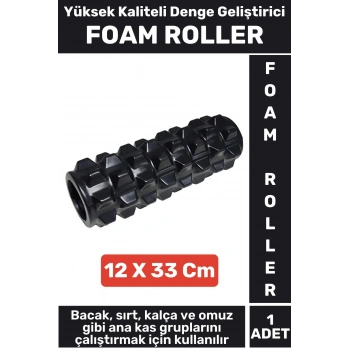 Fitness Aerobik Denge Stabilite Kas Esnekliği Geliştirici Kadın Erkek Foam Roller 33 Cm