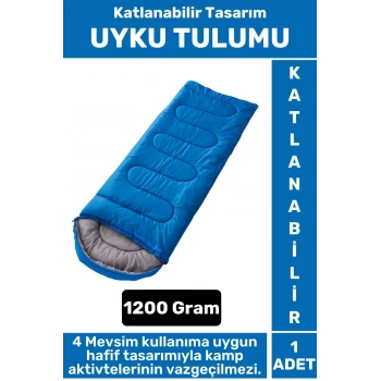 Kompakt 4 Mevsim Kullanıma Uygun Sıcak Tutan 190 x 70 Cm Çift Kişilik Kamp KATLANABİLİR UYKU TULUMU