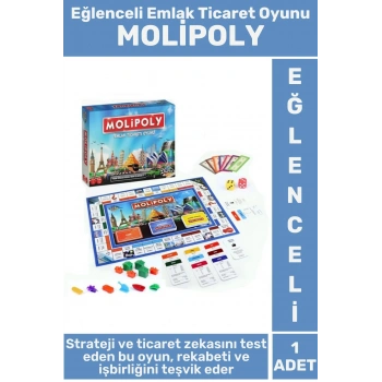 Eğlenceli Strateji Ticari Zeka Rekabet İş Birliği Geliştiren Aile Arkadaş Oyun EMLAK TİCARET OYUNU