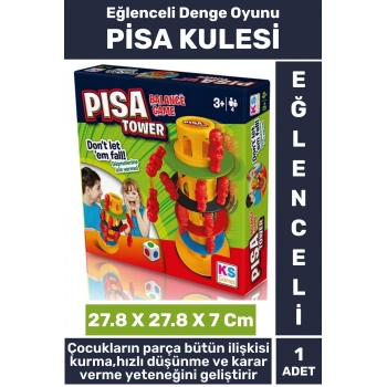 Eğlenceli Eğitici Parça Bütün İlişki Kurma Hızlı Düşünme Karar Verme Becerisi Oyunu PİSA KULESİ