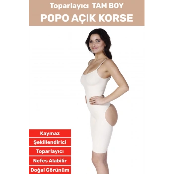Özel Üretim İz İç Göstermez Kaymaz Sıkılaştırıcı Toparlayıcı Popo Açık Tam Boy Korse