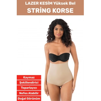 İz İç Göstermez Kaymaz Sıkılaştırıcı Toparlayıcı Şekillendirici LAZER KESİM Yüksek Bel String Korse
