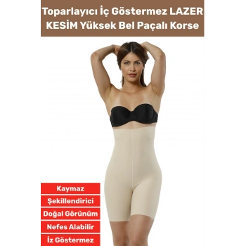 Özel Üretim İz İç Göstermez Kaymaz Sıkılaştırıcı Şekillendirici LAZER KESİM Yüksek Bel Paçalı Korse