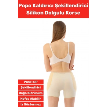 Özel Kaymaz İç Göstermez PUSH UP Popo Kaldırıcı Şekillendirici Yandan Destekli Dolgulu Şort Korse