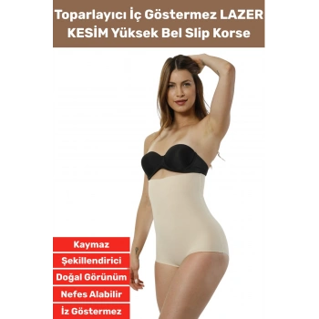 Özel Üretim İz İç Göstermez Kaymaz Sıkılaştırıcı Şekillendirici LAZER KESİM Yüksek Bel Slip Korse