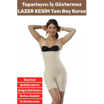 Özel Üretim İz İç Göstermez Kaymaz Sıkılaştırıcı Şekillendirici LAZER KESİM Tam Boy Korse