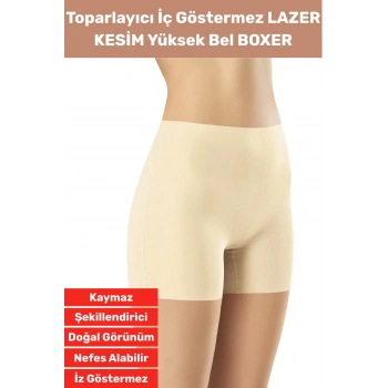 Özel Üretim İz İç Göstermez Kaymaz Sıkılaştırıcı Şekillendirici LAZER KESİM Yüksek Bel Boxer Korse