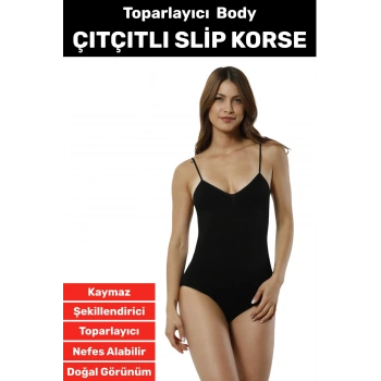 Özel Üretim İz İç Göstermez Kaymaz Sıkılaştırıcı İnceltici Çıtçıtlı Slip Body Korse