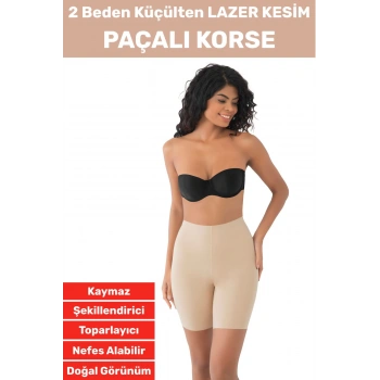 Özel Üretim İz İç Göstermez Kaymaz Sıkılaştırıcı Vücut Şekillendirici LAZER KESİM Paçalı Korse