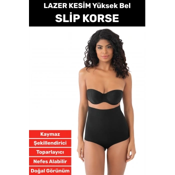 İz İç Göstermez Kaymaz Sıkılaştırıcı Vücut Şekillendirici LAZER KESİM Yüksek Bel Slip Korse