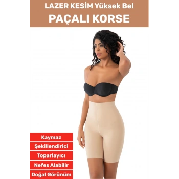 İz İç Göstermez Kaymaz Sıkılaştırıcı Vücut Şekillendirici LAZER KESİM Yüksek Bel Paçalı Korse