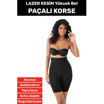 İz İç Göstermez Kaymaz Sıkılaştırıcı Vücut Şekillendirici LAZER KESİM Yüksek Bel Paçalı Korse