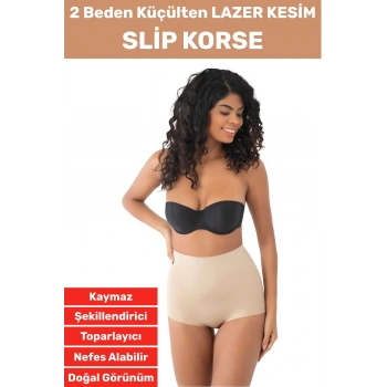 İz İç Göstermez Kaymaz Sıkılaştırıcı Toparlayıcı Vücut Şekillendirici LAZER KESİM Slip Korse