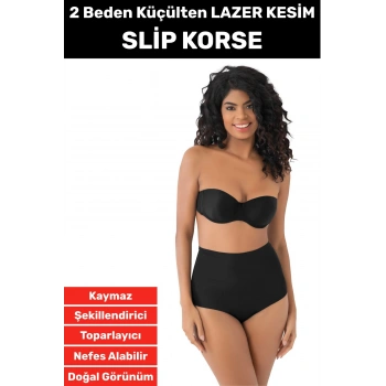 İz İç Göstermez Kaymaz Sıkılaştırıcı Toparlayıcı Vücut Şekillendirici LAZER KESİM Slip Korse
