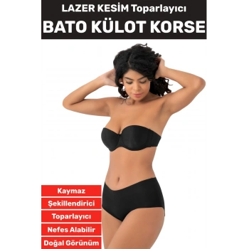 İz İç Göstermez Kaymaz Sıkılaştırıcı Toparlayıcı Vücut Şekillendirici LAZER KESİM Bato Külot Korse