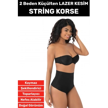 İz İç Göstermez Kaymaz Sıkılaştırıcı Toparlayıcı Vücut Şekillendirici LAZER KESİM String Korse