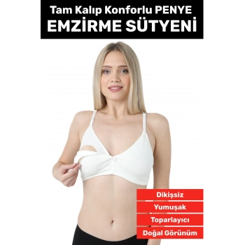 Özel Üretim Doğal Görünüm Toparlayıcı Pamuklu Balensiz Dikişsiz Hamile Lohusa Penye Emzirme Sütyeni