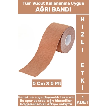 Hızlı Etki Kas Bel Bacak Kol Boyun Sırt Omuz Karın Kalça Spor 5 Metre Isı Ağrı Bandı Ten