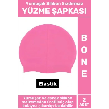 Özel Üretim Su Geçirmez Elastik Yüzücü Havuz Deniz Yüzme Şapkası Yumuşak Silikon Bone 2 Adet