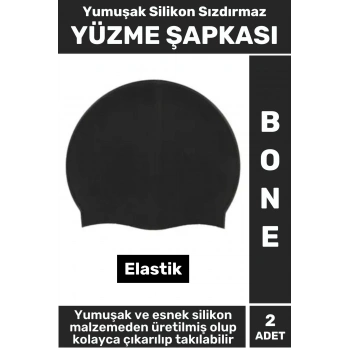 Özel Üretim Su Geçirmez Elastik Yüzücü Havuz Deniz Yüzme Şapkası Yumuşak Silikon Bone 2 Adet