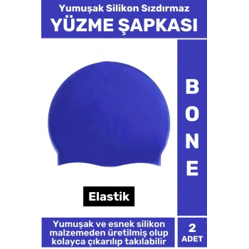 Özel Üretim Su Geçirmez Elastik Yüzücü Havuz Deniz Yüzme Şapkası Yumuşak Silikon Bone 2 Adet