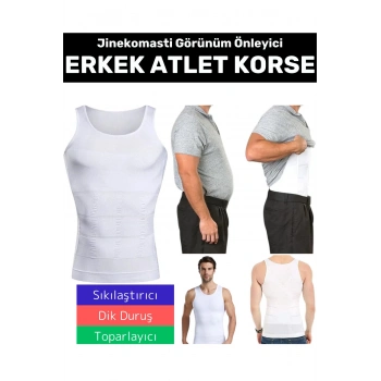 Özel Üretim Jinekomasti Dik Duruş Toparlayıcı Göbek Sıkılaştırıcı Elastik Erkek Atlet Korse