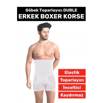 Özel Üretim Göbek Kalça Toparlayıcı Sıkılaştırıcı Bel Düzleştirici İnceltici Erkek Duble Boxer Korse