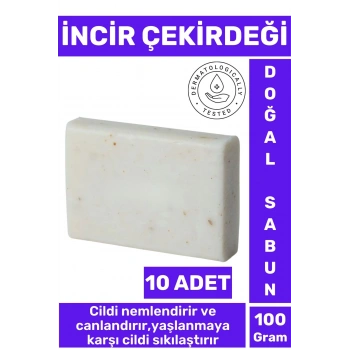 Doğal Güzel Kokulu Cilt Güzelleştirici Yaşlanma Karşıtı Organik İncir Çekirdeği Sabunu 10 Adet