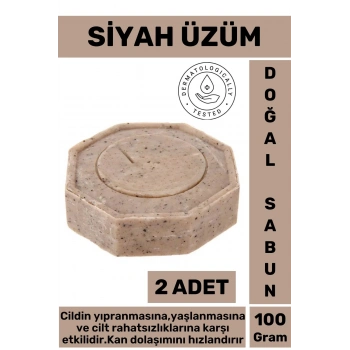 Özel Üretim Doğal Güzel Kokulu Yenileyici Cilt Onarıcı Yaşlanma Karşıtı Siyah Üzüm Sabunu 2 Adet