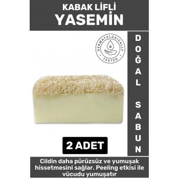 Özel Üretim Masaj Etkili Nemlendirici Kuruluk Giderici Doğal Kabak Lifli Yasemin Sabunu 2 Adet
