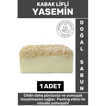 Özel Üretim Masaj Etkili Nemlendirici Kuruluk Giderici Doğal Kabak Lifli Yasemin Sabunu 1 Adet