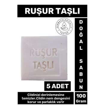 Özel Üretim Doğal Cilt Temizleyici Nem Dengeleyici Parlaklık Veren Ruşur Taşı Sabunu 5 Adet
