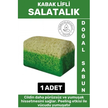 Özel Üretim Masaj Etkili Nemlendirici Kuruluk Giderici Doğal Kabak Lifli Salatalık Sabunu 1 Adet