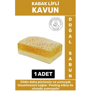 Özel Üretim Masaj Etkili Nemlendirici Kuruluk Giderici Doğal Kabak Lifli Kavun Sabunu 1 Adet