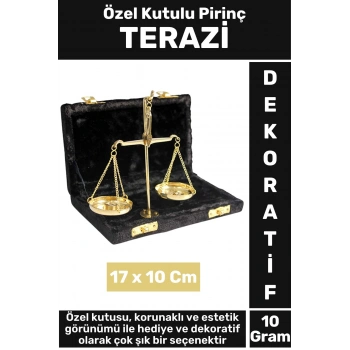 Premium Sevgili Arkadaş Özel Hediyelik Dekoratif Çok Şık Kutulu Yüksek Kaliteli Pirinç TERAZİ 10 Gr