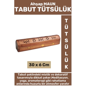 Premium Model Kaliteli Yoga Meditasyon Aromaterapi Chakra Pozitif Enerji Ahşap Maun TABUT Tütsülük