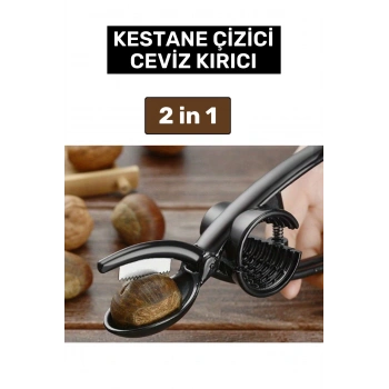 Premium Yüksek Kaliteli Ergonomik Saplı Kestane Çizeceği Ceviz Kıracağı 2si 1 Arada
