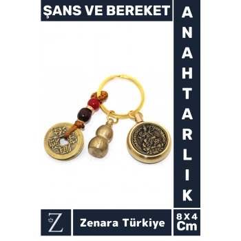 Özel Model Yüksek Kaliteli Dekoratif Şık Özel Gün Konsept Hediyelik ŞANS VE BEREKET Anahtarlık