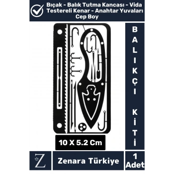 Premium Kompakt Cep Boy Yüksek Kaliteli Çelik Balıkçılık Çok Fonksiyonlu Hayatta Kalma Balıkçı Kiti