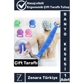 Premium Yüksek Kaliteli Ergonomik Tutuş Masaj Etkili Çift Taraflı Silikon Banyo Kesesi