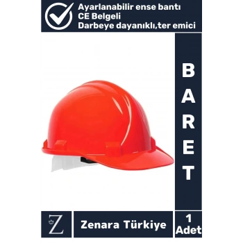 Premium CE Belgeli Ayarlanabilir Ense Bantlı Dayanıklı İnşaat İş Güvenliği Emniyet Bareti Kırmızı